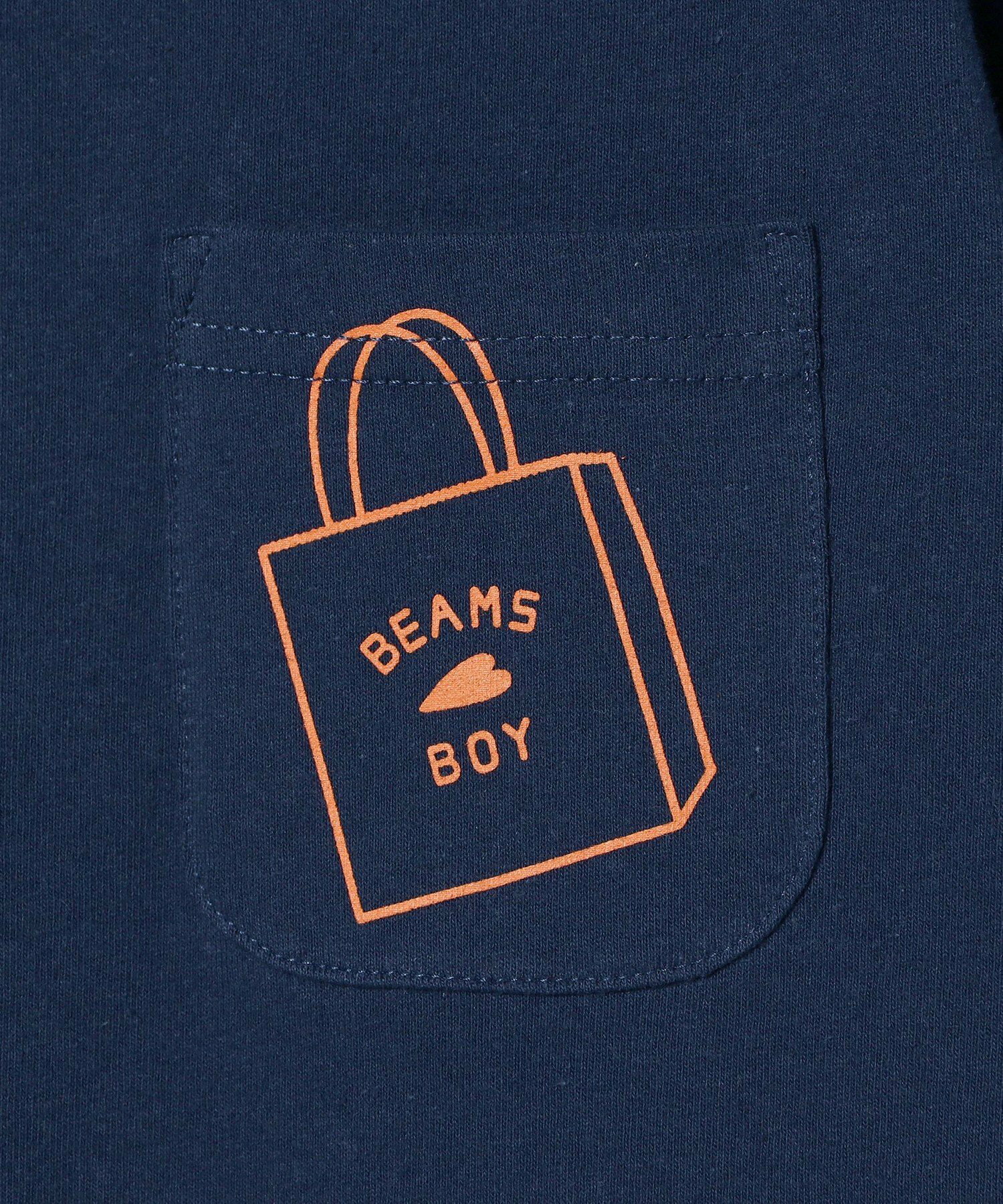 BEAMS BOY / ショップバッグロゴ ポケット Tシャツ